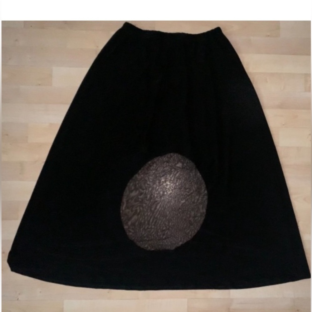 Sara Bergman Handmade Black Porthole Skirt. Very Unique!